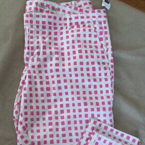 Gap “ Skinny Mini “Summer Khaki Pants Bubble Gum Pink Blocks. Size 16 NWT